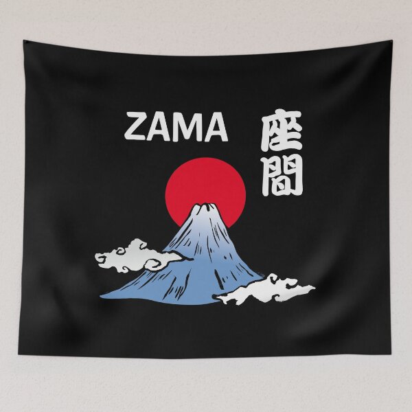 Item preview, ZAMA in Japanese and English with Mt. Fuji and Rising Sun  designed and sold by AuthenticJPN.
