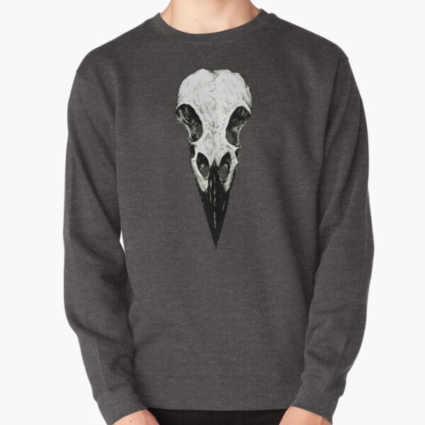 Raven Skull Pullover Sweatshirt
