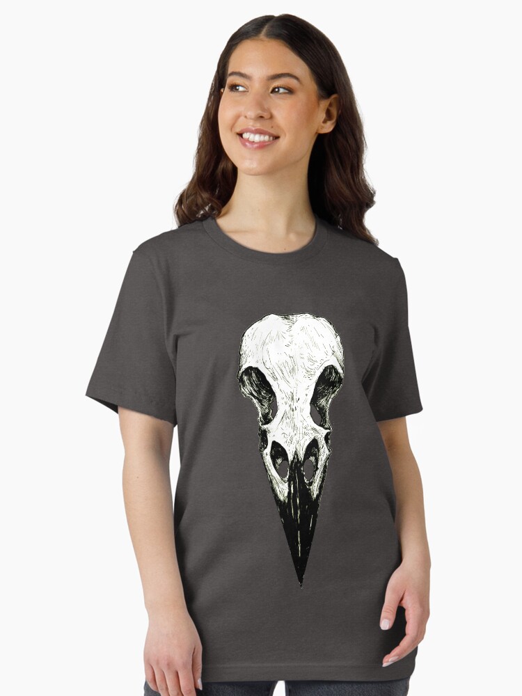 Thumbnail 2 of 7, Essential T-Shirt, Raven Skull designed and sold by WishingInkwell.