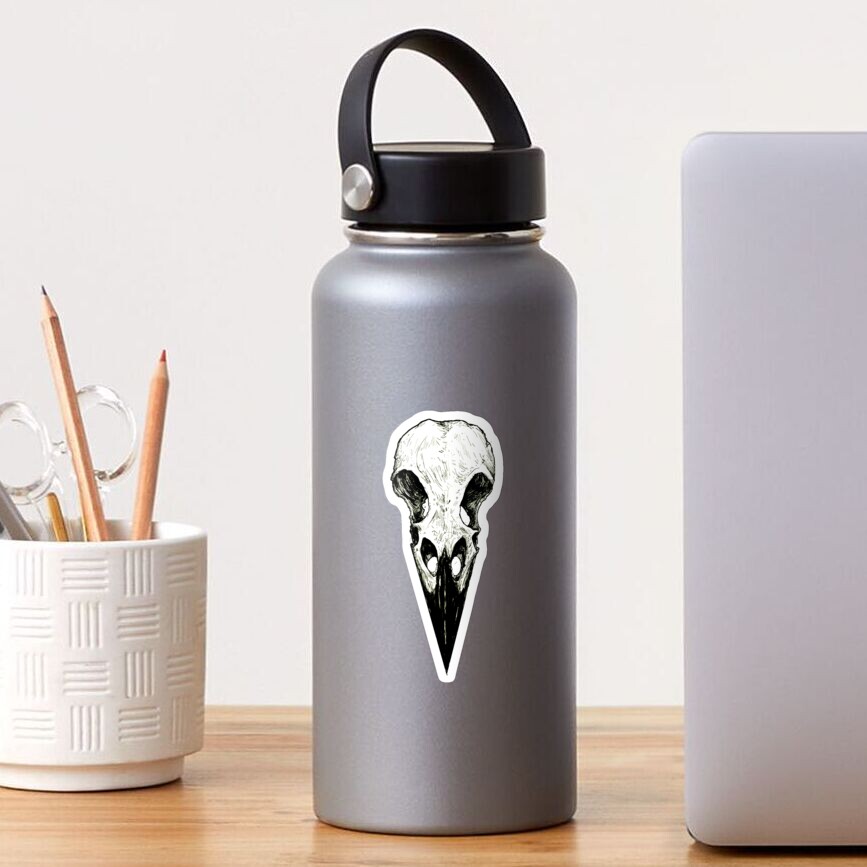 Raven Skull Sticker