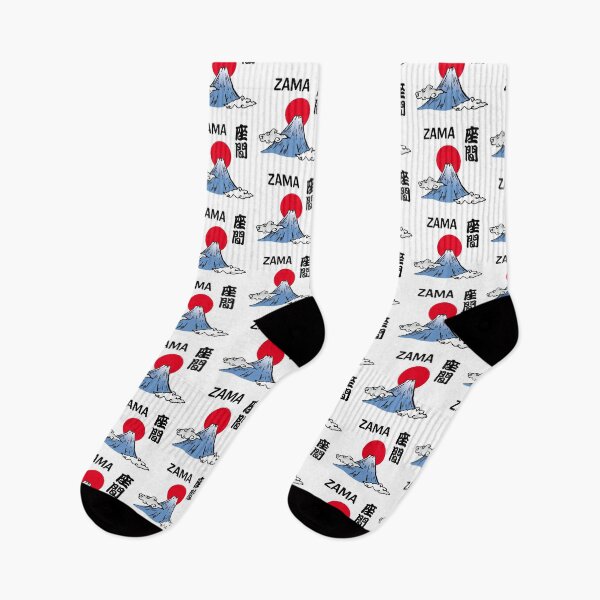 Item preview, ZAMA in Kanji with Mt. Fuji and Rising Sun  designed and sold by AuthenticJPN.