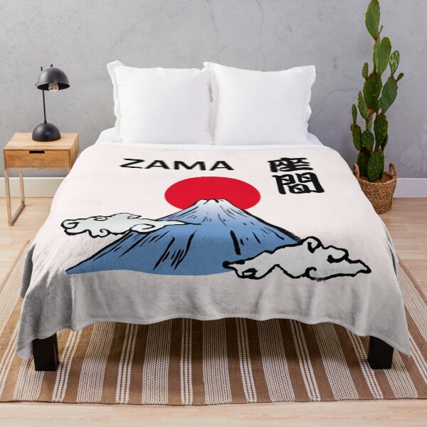 Item preview, ZAMA in Kanji with Mt. Fuji and Rising Sun  designed and sold by AuthenticJPN.