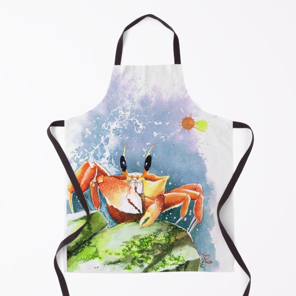Item preview, sea life crab watercolor painting wall art home decor designed and sold by Sophiberry X.