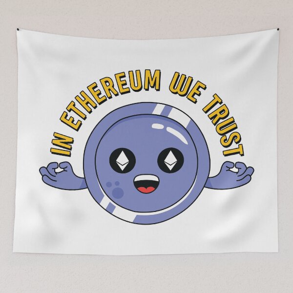 Item preview, In Ethereum We Trust - for Crypto Traders and Ethereum Miners designed and sold by spacedowl.