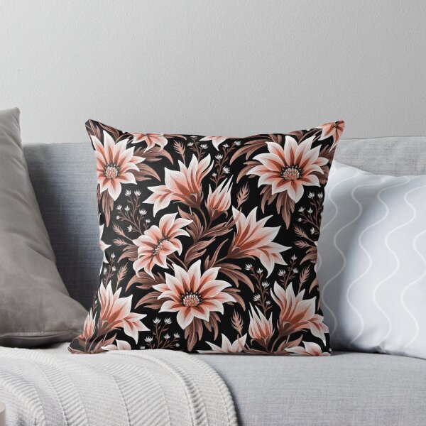 Item preview, Gazania Floral - Black Brown designed and sold by Andrea Muller.