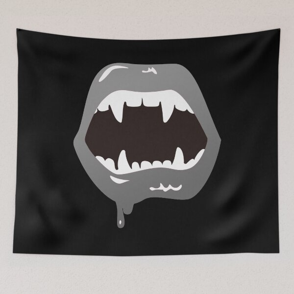 Item preview, Vampire Lips Vampire Teeth Vampire Bite Blood Kiss  designed and sold by MOP-tees.
