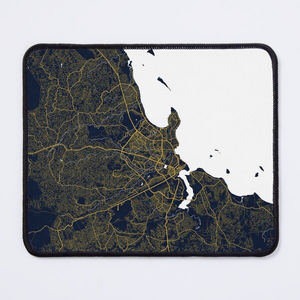 Item preview, Dar es Salaam City Map of Tanzania - Gold Art Deco designed and sold by deMAP.