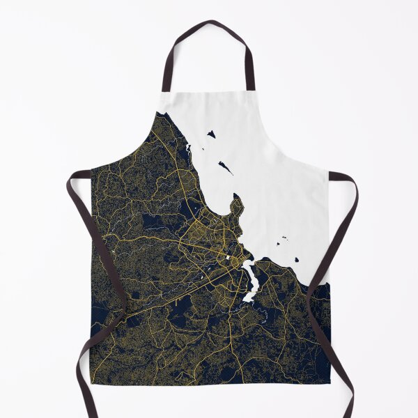 Item preview, Dar es Salaam City Map of Tanzania - Gold Art Deco designed and sold by deMAP.