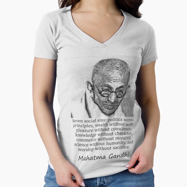 Mahatma Gandhi's seven deadly sins as described by the art