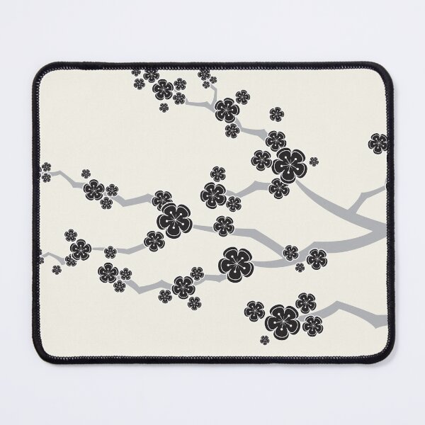 Item preview, Black Oriental Cherry Blossoms | Zen Japanese Sakura Flowers © fatfatin  designed and sold by fatfatin.