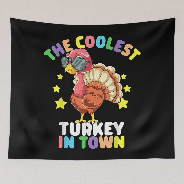 Item preview, The Coolest Turkey In Town Happy Thanksgiving Kids Boy Girl designed and sold by theresamorelli.