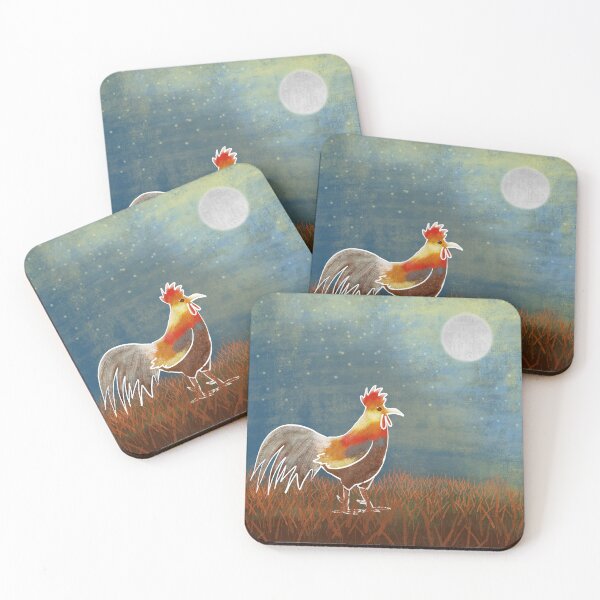 Item preview, Rooster In the Moonlight designed and sold by Kelly Lees.