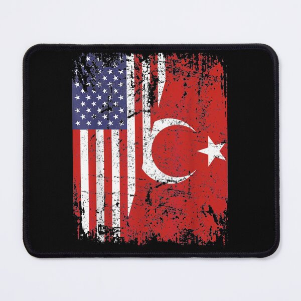 Item preview, TURKISH ROOTS Half American Flag USA TURKEY FLAG designed and sold by theresamorelli.