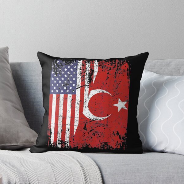 Item preview, TURKISH ROOTS Half American Flag USA TURKEY FLAG designed and sold by theresamorelli.