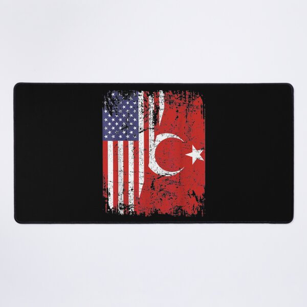 Item preview, TURKISH ROOTS Half American Flag USA TURKEY FLAG designed and sold by theresamorelli.