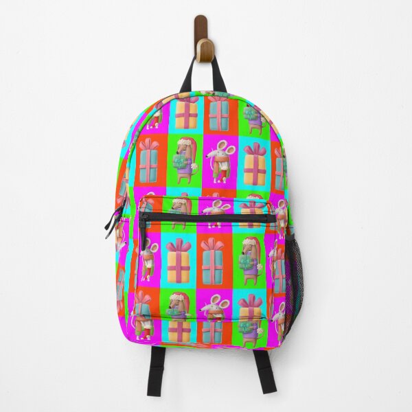 Item preview, Neon Pop Art Christmas with Dogs and Mice with Christmas Presents designed and sold by Jane Holloway.