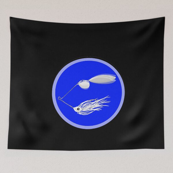 Item preview, White Spinner Bait Fishing Lure - Blue designed and sold by sd749.