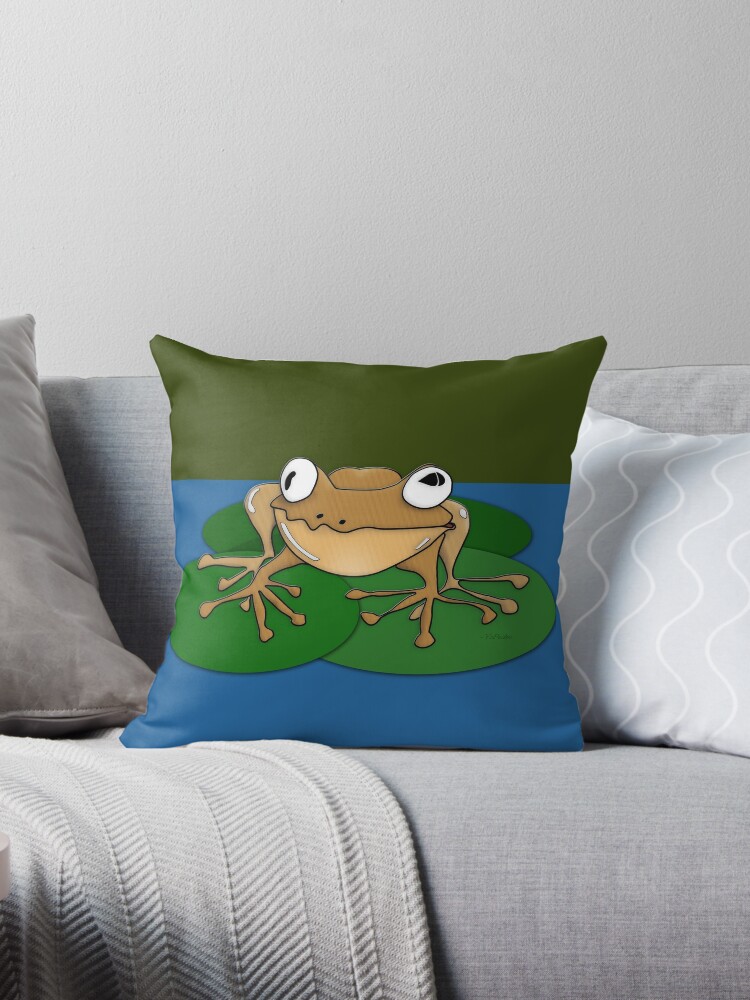 resting big hug pillow frog