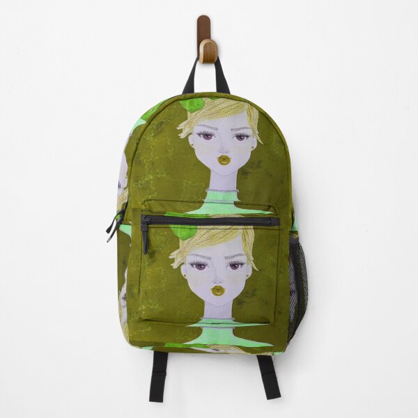 Item preview, "Boo to you too" beautiful female face drawing by CoolCleverCute (green) designed and sold by CoolCleverCute.