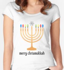 Merry Chrismukkah Women's Fitted Scoop T-Shirt