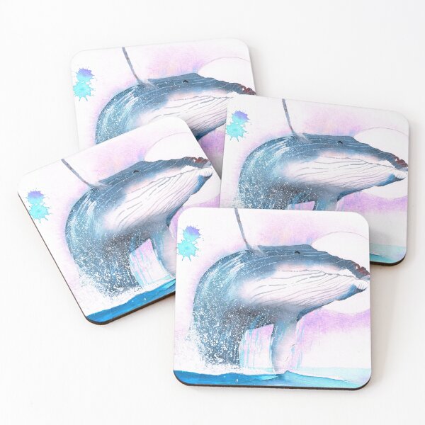 Artikelvorschau, Sea Life Buckelwal Aquarell Wandkunst für Wohnkultur entworfen und verkauft von Sophiberry X.