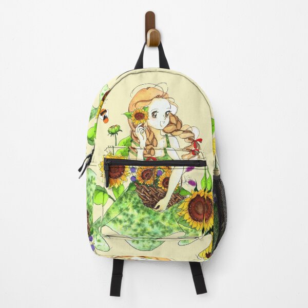 Item preview, Kawaii Anime girl with sunflower and Braids designed and sold by Sophiberry X.