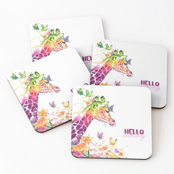 Item preview, watercolor Flowers and Giraffe designed and sold by Mora  Lisa.