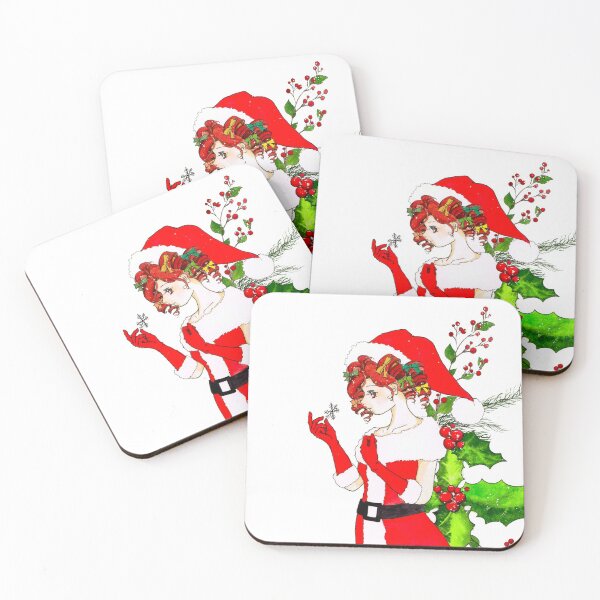 Item preview, Kawaii Anime Christmas Girl Santa Holiday Scheme designed and sold by Sophiberry X.