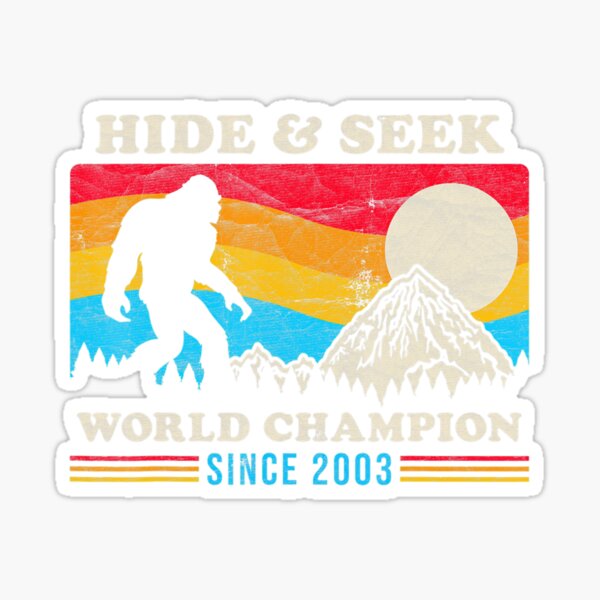 Bigfoot Hide And Seek Vintage 2003 18 Year Old Sasquatch Sticker