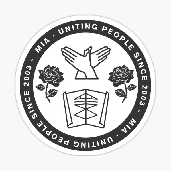 Uniting People - Rose Hands Scroll Sticker