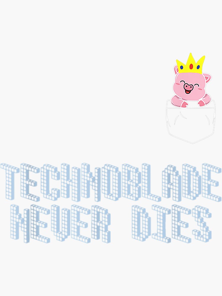 Technoblade Never Dies Cosplay Video Gamer Merch Sticker for Sale