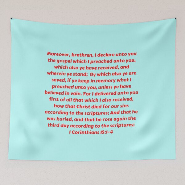 Item preview, Bible Verse 1 Corinthians 15:1-4 designed and sold by Prayingwarrior.