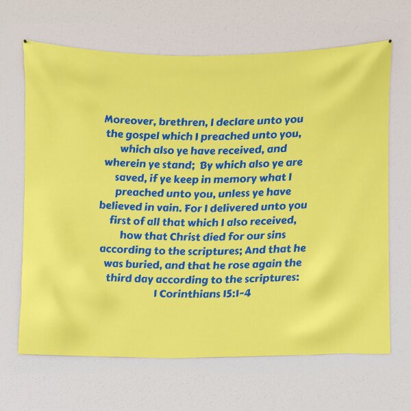 Item preview, Bible Verse 1 Corinthians 15:1-4 designed and sold by Prayingwarrior.