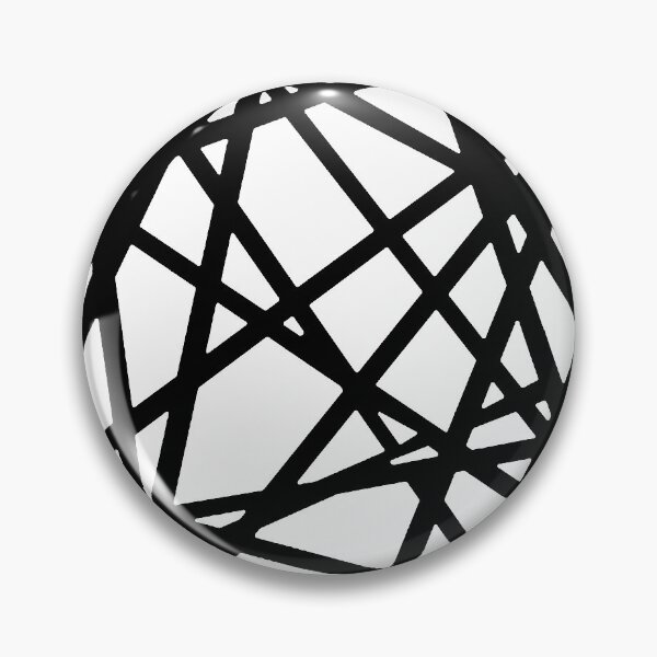 Item preview, Black Lines And Irregular White Shapes Abstract Design designed and sold by taiche.