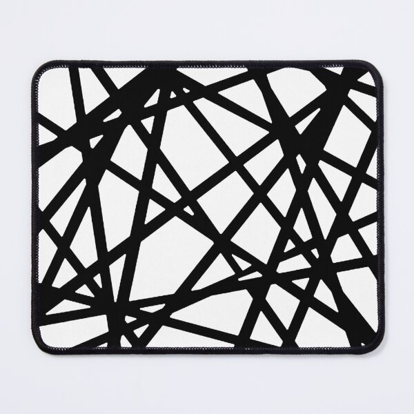 Item preview, Black Lines And Irregular White Shapes Abstract Design designed and sold by taiche.