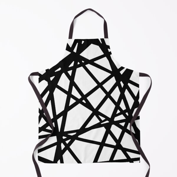 Item preview, Black Lines And Irregular White Shapes Abstract Design designed and sold by taiche.