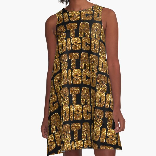 Disco Star Gold design A-Line Dress