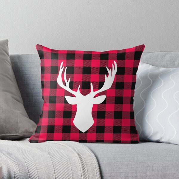 Buffalo Art Suede Deer Throw Pillow