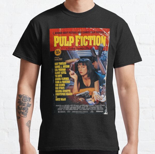 Women Pulp Fiction Walking Dead Classic Movie Film Inspired Fitted T-Shirt Tee