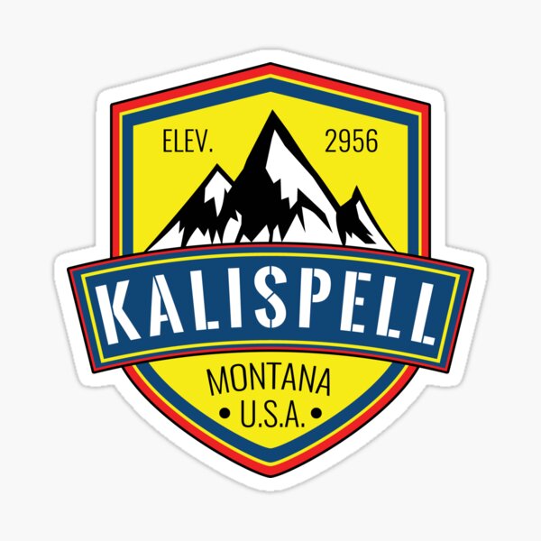 Item preview, KALISPELL MONTANA MOUNTAINS SKIING SKI BIKING HIKING CAMPING CLIMBING GLACIER FLATHEAD LAKE designed and sold by DESTINATIONS DECAL.