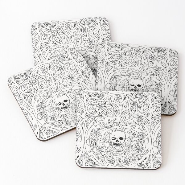 Item preview, Skull inside floral ornament designed and sold by Marker7.