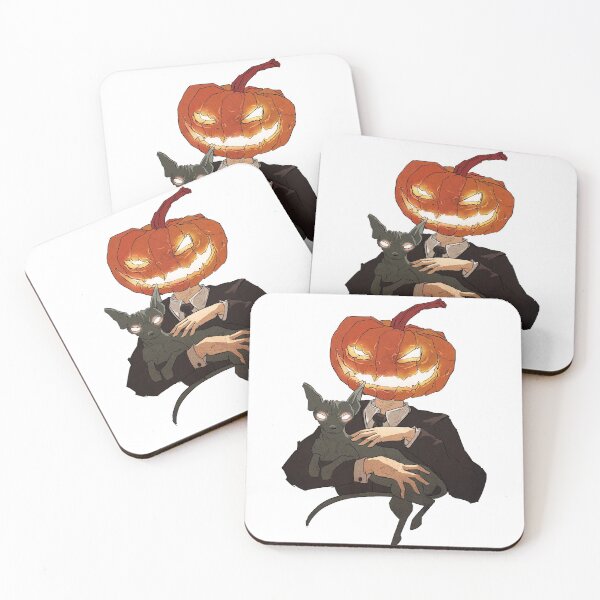 Item preview, Evil pumpkin with his sinister cat designed and sold by animalartium.