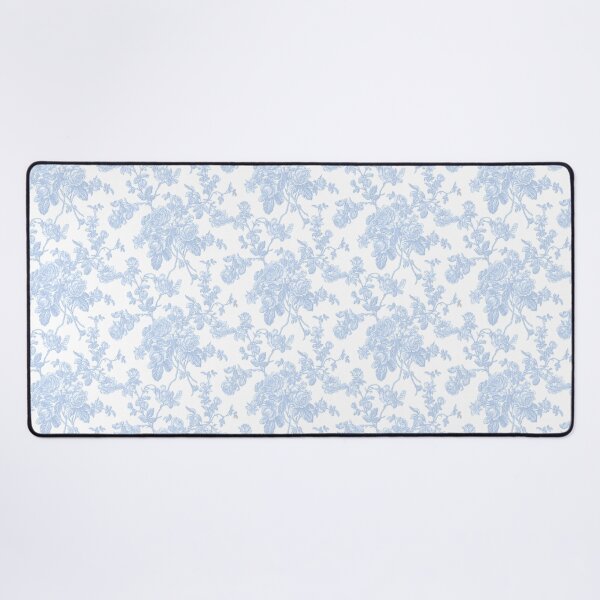 Item preview, Toile, Dusk Blue Vintage Roses Pattern designed and sold by PixDezines.