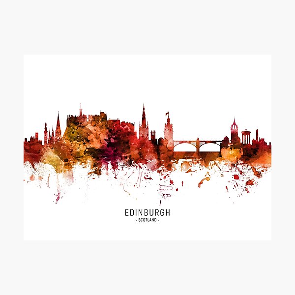 Item preview, Edinburgh Scotland Skyline designed and sold by ArtPrints.