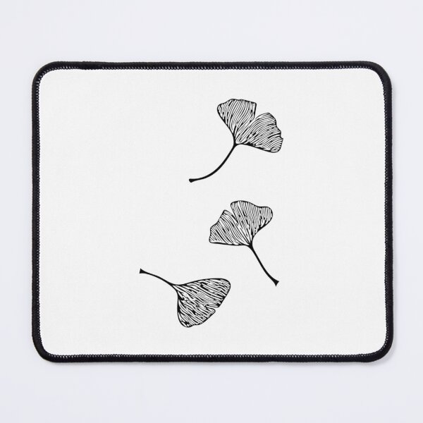 Item preview, Ginkgo Vector Black on Warm Grey designed and sold by ImranLouza.