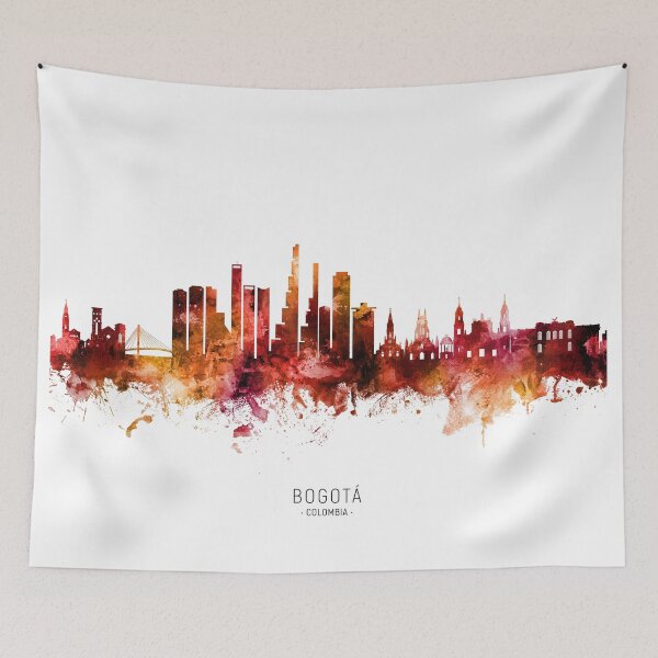 Aperçu de l'œuvre Bogotá Colombia Skyline créée et vendue par ArtPrints.