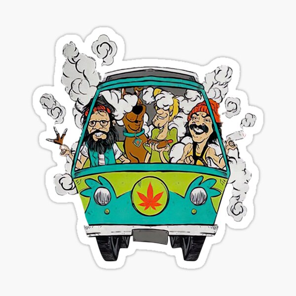 Graphic Love Driving Car Cheechs Design Chongs Sticker