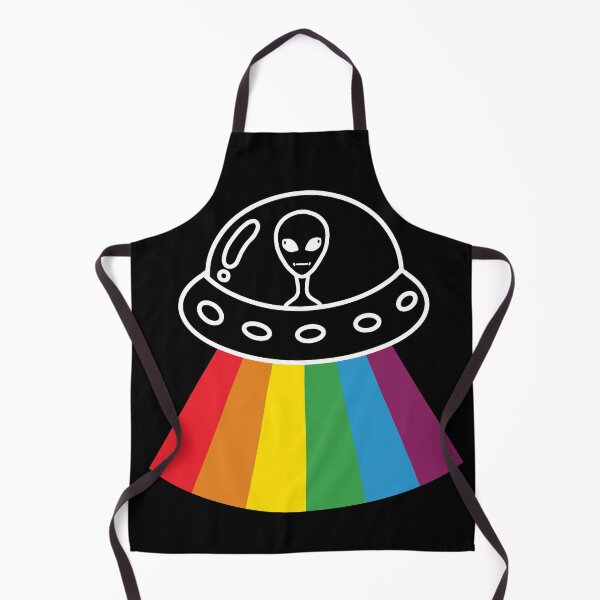 Item preview, Alien in an ufo with a pride rainbow - LGBT gaylien designed and sold by RainbowCraft.