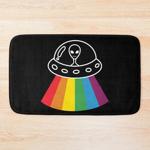 Item preview, Alien in an ufo with a pride rainbow - LGBT gaylien designed and sold by RainbowCraft.