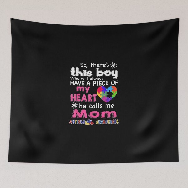 Item preview, Theres This boy He call me Mom Autism Awareness designed and sold by KeeganshiAon.